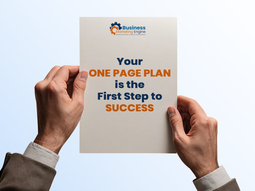 Your One Page Plan is the First Step to Success